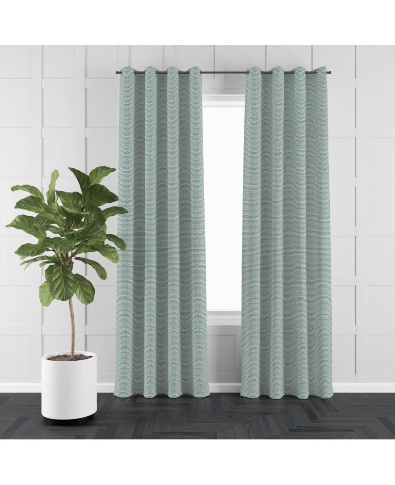 Duck Egg Solid Color Cotton Curtain( set of 2)  