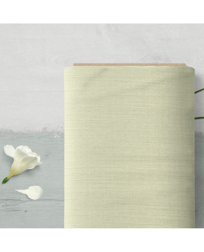 Cream Solid Color Cotton Curtain Fabric -LinensStudio