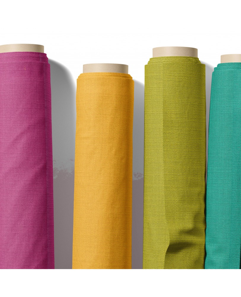 Beige Solid Color Cotton Curtain( set of 2)  