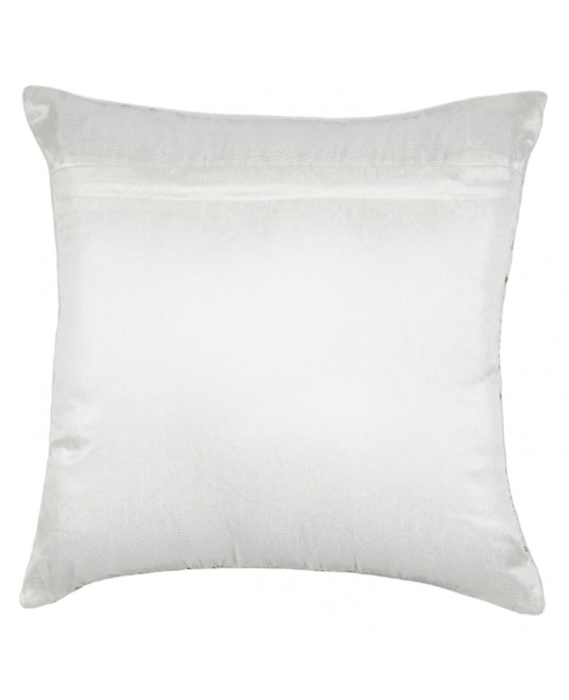 WHITE BASE WITH GOLD FOIL PRINT CUSHION COVER