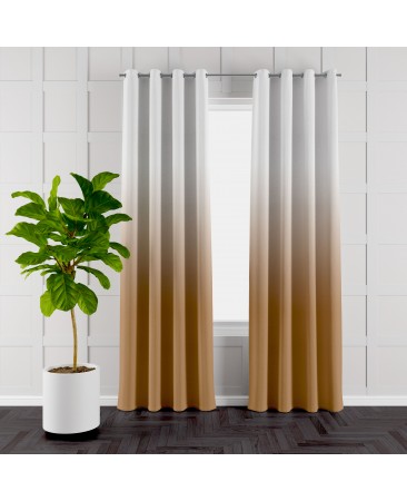 Alloy orange and White Ombre Eyelet Curtain