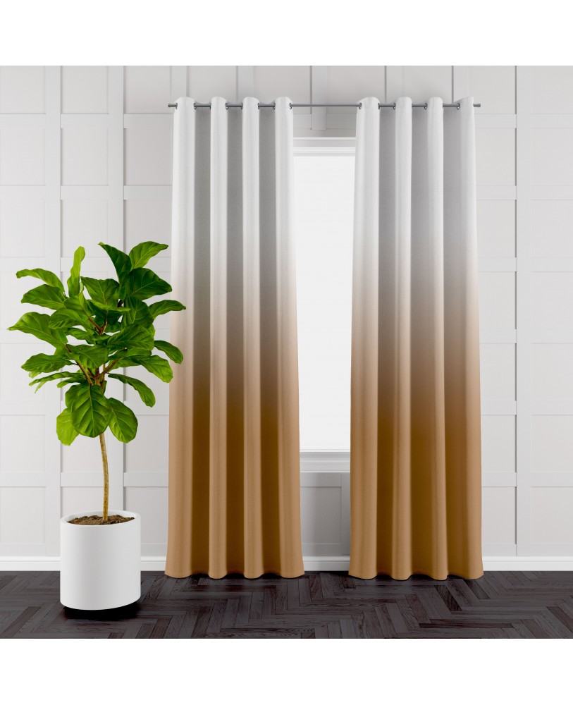 Alloy orange and White Ombre Eyelet Curtain